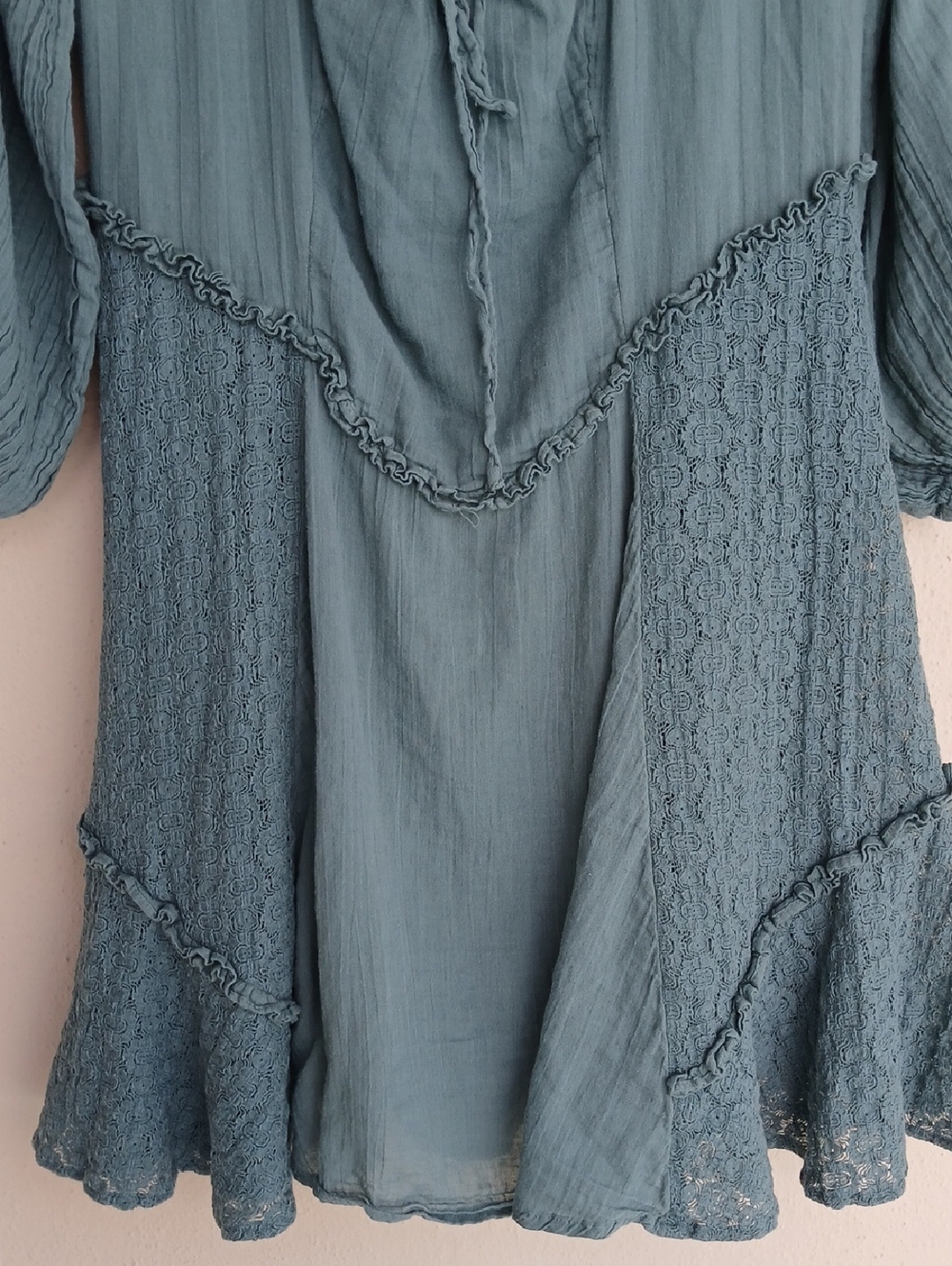 Free-est Free People Juniper Mini Dress Sagebrush Green Medium - Picture 9 of 10